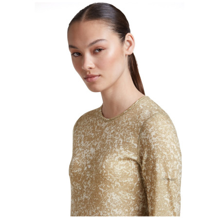 Tricou funcțional femei Icebreaker Women M 200 Oasis LS Crewe Moss BloomAOP