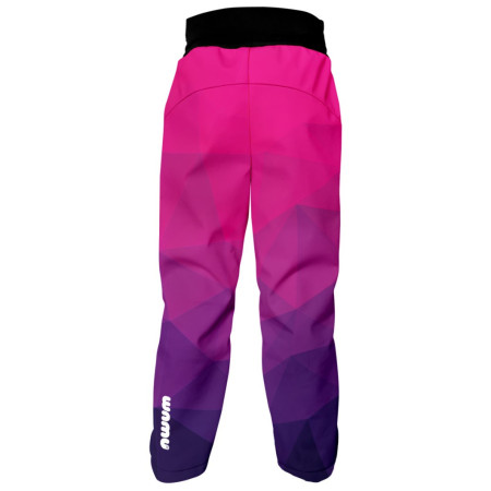 Pantaloni softshell copii WAMU Mozaika purple