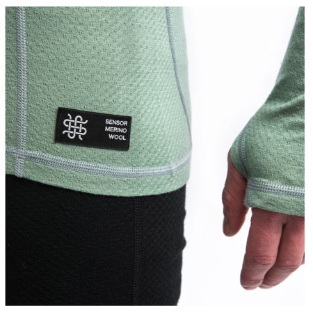 Tricou funcțional bărbați Sensor Merino DF cu mân. lungă și glugă