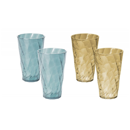 Set pahare Omada Tritan Water glass Set 0,5 l albastru