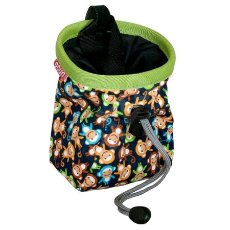 Sac pentru magnediu Ocun Lucky Kid + pásek Ocun Chalk Bag Belt negru/verde Monkey