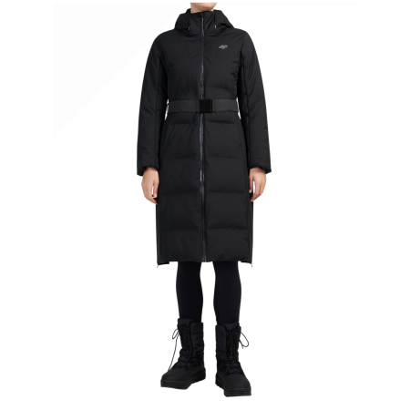 Geacă lungă de iarnă femei 4F Down Jacket F0930 negru Deep Black