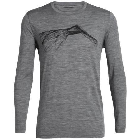 Tricou bărbați Icebreaker Mens Tech Lite LS Crewe Shear gri