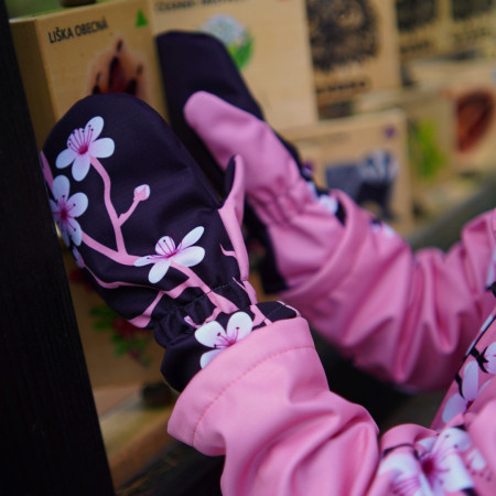Mănuși softshell pentru copii WAMU Pink
