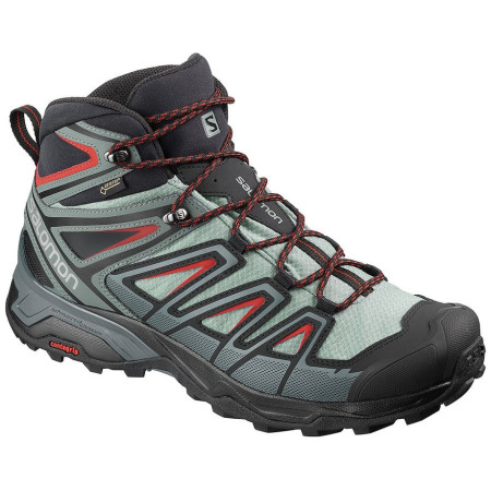 Încălțăminte bărbați Salomon X Ultra 3 Mid GTX Bossa Nova gri/roșu
