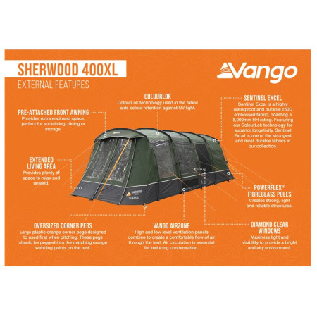 Cort de familie Vango Sherwood 400XL Package