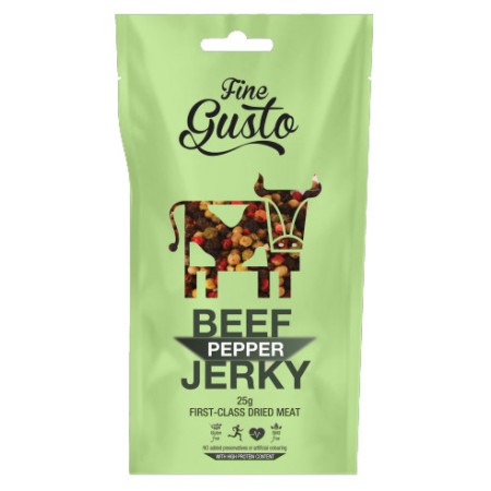 Carne uscată Fine Gusto Hovězí Jerky pepř 25g