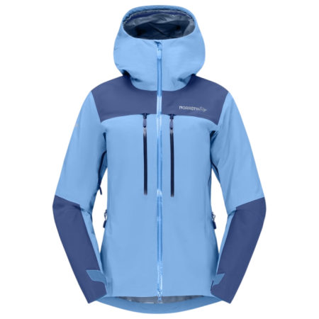 Geacă outdoor femei Norrona Trollveggen Gore-Tex Pro Light Jacket albastru deschis Allure/Vintage Indigo