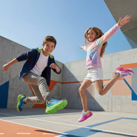 Încălțăminte copii Geox J Flexyper Fast Girl Fuchsia