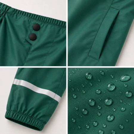 Pantaloni impermeabili copii DucKsday Rainpants Dark Green