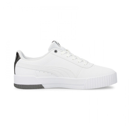 Încălțăminte femei Puma Carina Raw Metallics alb