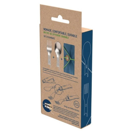 Tacâm Opinel Picnic Plus cu furculiță/linguriță/șervețel