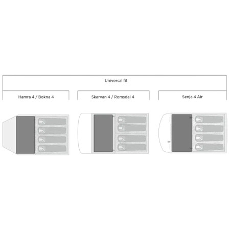 Folie de sol pentru cort Easy Camp Rosebay Universal Carpet 1.3 x 2.4 m