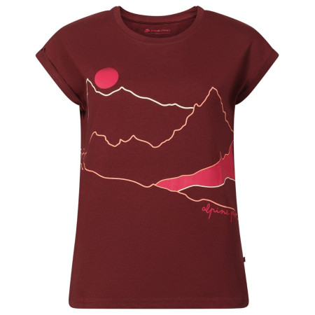 Tricou femei Alpine Pro Nogera vișiniu WINETASTING VARIANTA PA