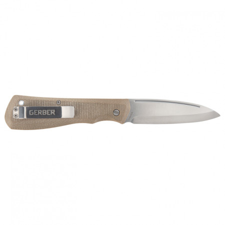 Cuțit de buzunar Gerber Mansfield Micarta maro natural