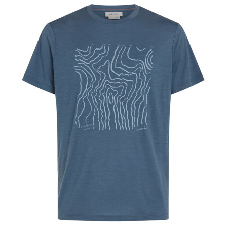 Tricou funcțional bărbați Icebreaker M 150 Tech Lite SS Tee Great Heights albastru/gri Dawn