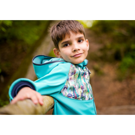 Geacă softshell copii Unuo cu model fleece