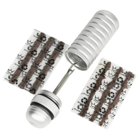 Set de reparație Peaty´s Holeshot Tubeless Puncture Plugger argintiu Silver