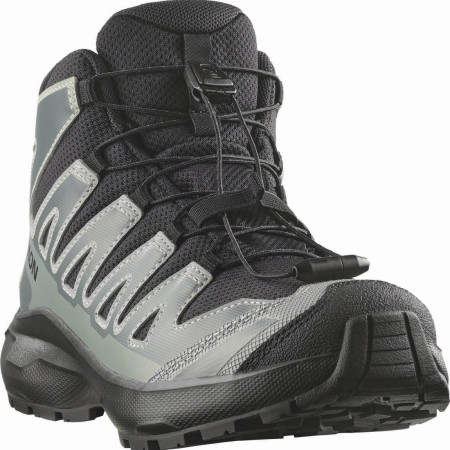 Încălțăminte copii Salomon Xa Pro Mid Wp J Black-Sedona Sage-Wrought Iron