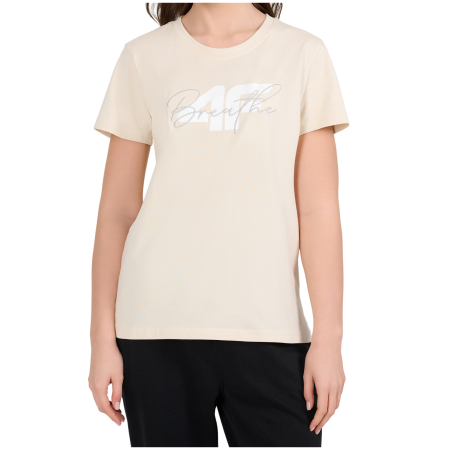 Tricou femei 4F Tshirt F3488 bej Creme