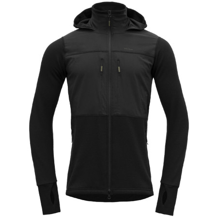 Geacă softshell bărbați Devold Herøy Hybrid Merino Jkt Man negru