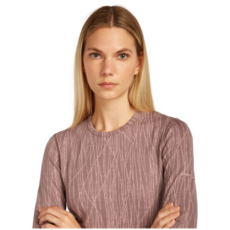 Tricou funcțional femei Icebreaker Women Merino 260 Tech Vertex LS Crewe Delta Lines AOP