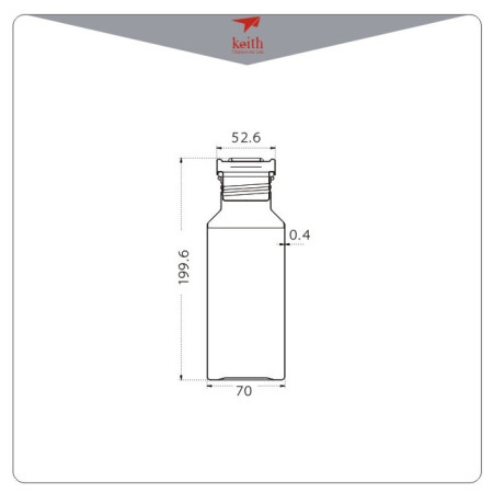 Sticlă Keith Titanium Sport Bottle 550 ml