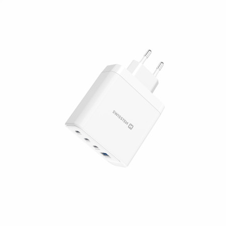 Adaptor Swissten GaN 2X USB-C 100W + 1X USB-C 20W + 1X USB-A 30W