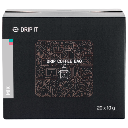 Cafea Drip it Mix - Brazil, Nicaragua 20x10 g gri šedá