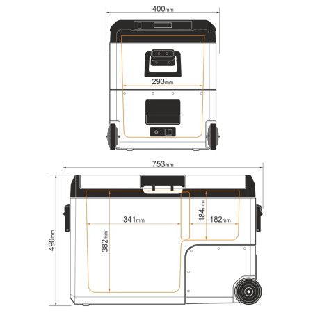Ladă frigorifică cu compresor Yolco TCX50