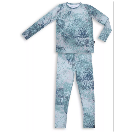Pantaloni copii Wouki Aiki Green marble