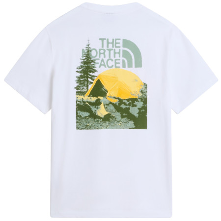 Tricou bărbați The North Face M Pitch A Tent Relaxed Ss Tee alb TNF WHITE