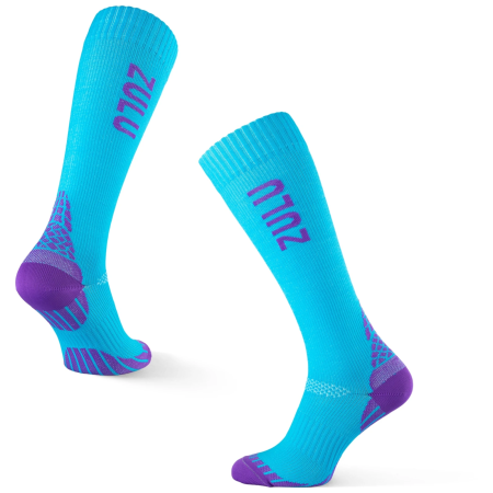 Șosete de compresie 3/4 Zulu Run Compression albastru/violet blue/violet