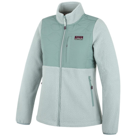 Hanorac femei MOOA Sherpa verde deschis pale teal