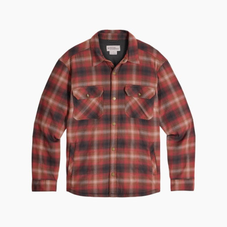 Cămașă bărbați Royal Robins M Vista Flannel Shacket roșu Spice Grizzly Pld