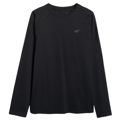 Tricou bărbați 4F Longsleeve M474 negru DEEP BLACK