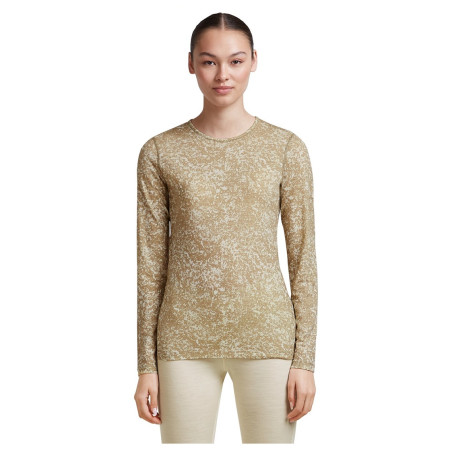Tricou funcțional femei Icebreaker Women M 200 Oasis LS Crewe Moss BloomAOP