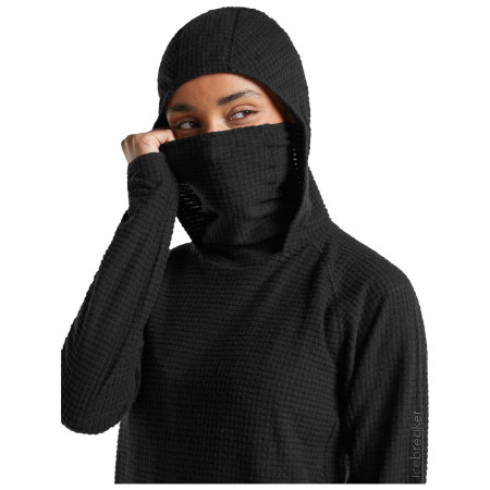 Hanorac femei Icebreaker Wom Mer 400 RealFleece Grid Pulover Hood