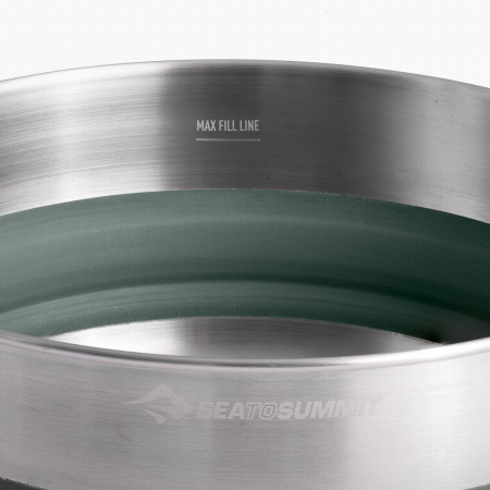 Cană pliantă Sea to Summit Detour Stainless Steel Collapsible Pot 3L