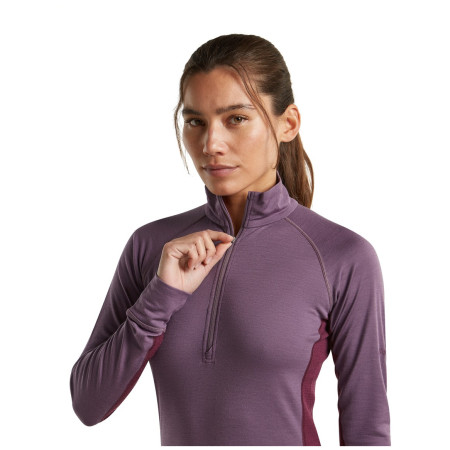 Tricou funcțional femei Icebreaker Women Mer 200 ZoneKnit LS Half Zip