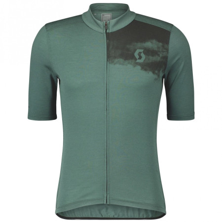 Tricou de ciclism bărbați Scott M's Gravel Merino SS verde închis