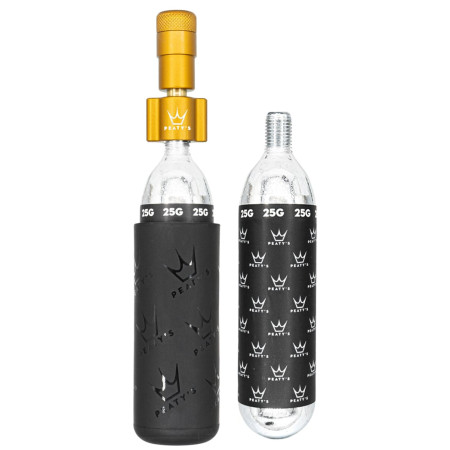 Pompă Peaty´s Holeshot Co2 Pumpa + Bombičky 2 Ks - Mtb galben Bourbon