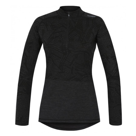 Lenjerie termică femei Husky Merino 100 Dl. Rukáv Zip L negru