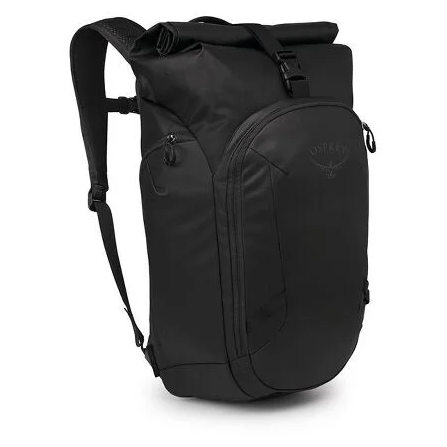 Rucsac urban Osprey Transporter Roll Top Pack negru raven black/black