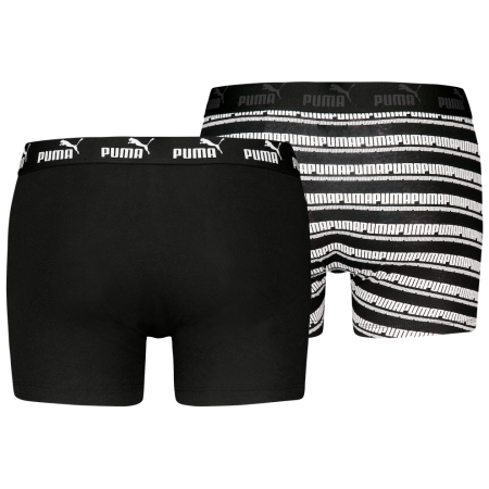 Boxeri bărbați Puma Elements Striped Boxers 2P