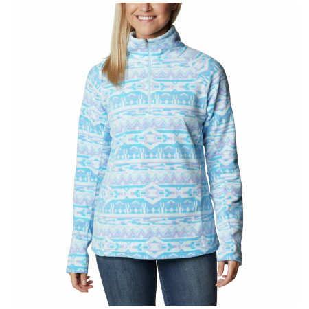 Hanorac femei Columbia Glacial™ IV Print 1/2 Zip albastru deschis Serenity 80s Stripe Print