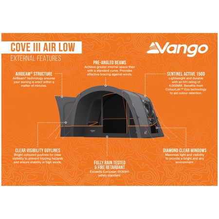Cort frontal Vango Cove III Air Mid