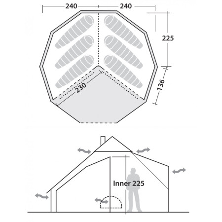 Dormitor Robens Inner tent Klondike Grande