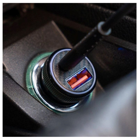 Adaptor Swissten Mini Car Charger USB-C PD + USB-A, 20W + cabel USB-C / USB-C, 1 m