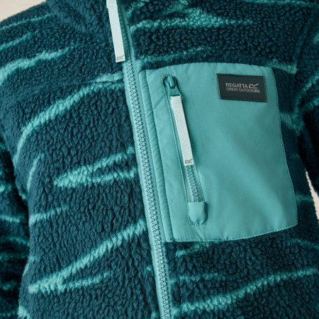 Hanorac funcțional copii Regatta Junior Frankie Warm Fleece Mediterranea Zebra